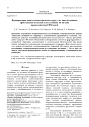 Формирование металлодиэлектрических структур с нанометровыми   проводящими пленками и исследование их нагрева при воздействии СВЧ-полей