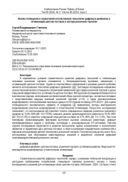 Анализ потенциала и ограничений использования технологии цифровых двойников в  оптимизации цепочек поставок в секторе розничной торговли