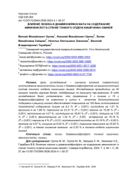 ВЛИЯНИЕ ЛИЗИНА И ДИАММОНИЙФОСФАТА НА СОДЕРЖАНИЕ АМИНОКИСЛОТ В СТЕНКЕ ТОНКОГО ОТДЕЛА КИШЕЧНИКА СВИНЕЙ