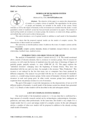 MODELS OF HUMANKIND SYSTEM