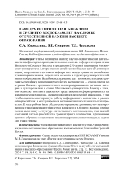КАФЕДРА ИСТОРИИ СТРАН БЛИЖНЕГО И СРЕДНЕГО ВОСТОКА: 80 ЛЕТ НА СЛУЖБЕ ОТЕЧЕСТВЕННОЙ НАУКИ И ВЫСШЕГО ОБРАЗОВАНИЯ