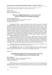 ВЫСОТНАЯ ДИФФЕРЕНЦИАЦИЯ РУСЕЛ И ДОЛИН МАЛЫХ РЕК ГОРНО-КОТЛОВИННОЙ ЧАСТИ БАССЕЙНА РЕКИ ИРКУТ