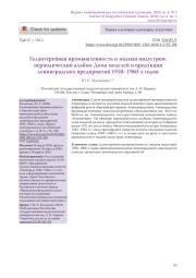 Галантерейная промышленность и модная индустрия: периодический альбом Дома моделей и продукция ленинградских предприятий 1950–1960-х годов