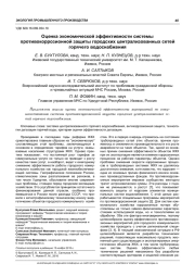 ОЦЕНКА ЭКОНОМИЧЕСКОЙ ЭФФЕКТИВНОСТИ СИСТЕМЫ ПРОТИВОКОРРОЗИОННОЙ ЗАЩИТЫ ГОРОДСКИХ ЦЕНТРАЛИЗОВАННЫХ СЕТЕЙ ГОРЯЧЕГО ВОДОСНАБЖЕНИЯ