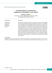 On minimalism in architecture: Emptiness, semiosphere, and culture