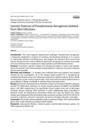 Генетические особенности Pseudomonas aeruginosa, выделенной из образцов инфицированных тканей