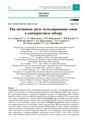 Рак яичников: роль метилирования генов в канцерогенезе (обзор)