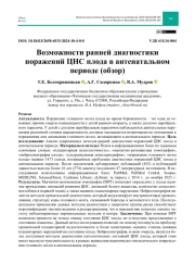 Возможности ранней диагностики поражений ЦНС плода в антенатальном периоде (обзор)