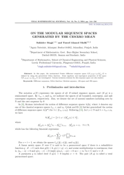 ON THE MODULAR SEQUENCE SPACES GENERATED BY THE CESÀRO MEAN
