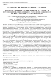 АНАЛИЗ МЕДИКО-СОЦИАЛЬНЫХ АСПЕКТОВ ЛЕТАЛЬНОСТИ ВИЧ-ИНФИЦИРОВАННЫХ ЖЕНЩИН В РЕГИОНЕ С ПОВЫШЕННОЙ РАСПРОСТРАНЁННОСТЬЮ ВИЧ-ИНФЕКЦИИ