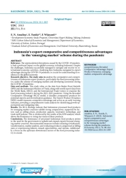 INDONESIA’S EXPORT COMPARATIVE AND COMPETITIVENESS ADVANTAGES IN THE ‘EMERGING MARKET’ SCHEME DURING THE PANDEMIC