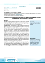 ANALYZING THE RELATIONSHIP BETWEEN CORRUPTION AND SOCIO-ECONOMIC DEVELOPMENT IN KAZAKHSTAN’S REGIONS