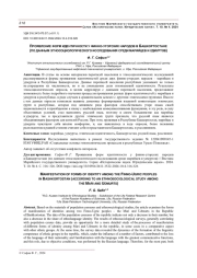 ПРОЯВЛЕНИЕ ФОРМ ИДЕНТИЧНОСТИ У ФИННО-УГОРСКИХ НАРОДОВ В БАШКОРТОСТАНЕ (ПО ДАННЫМ ЭТНОСОЦИОЛОГИЧЕСКОГО ИССЛЕДОВАНИЯ СРЕДИ МАРИЙЦЕВ И УДМУРТОВ)