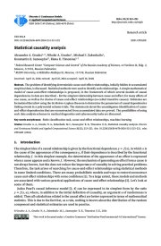 Statistical causality analysis