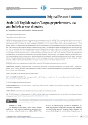 Arab Gulf English majors’ language preferences, use and beliefs across domains