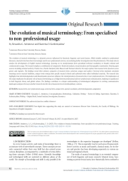 The evolution of musical terminology: From specialised to non-professional usage