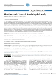 Kinship terms in Marwari: A sociolinguistic study