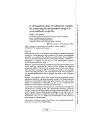 A comparative study of turbulence models for predicting the aerodynamic drag of a spin-stabilized projectile