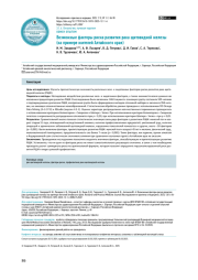 Возможные факторы риска развития рака щитовидной железы (на примере жителей Алтайского края)