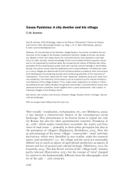 КАРЕЛЬСКАЯ ДЕРЕВНЯ ПЯЛЬМА: ГОРОЖАНИН И ЕГО ДЕРЕВНЯ