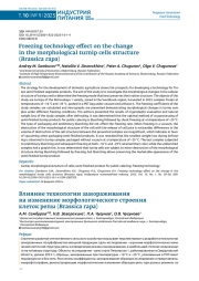 FREEZING TECHNOLOGY EFFECT ON THE CHANGE IN THE MORPHOLOGICAL TURNIP CELLS STRUCTURE (BRASSICA RAPA)