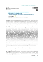 Кодекс Омской области о социальной защите отдельных категорий граждан в системе социально-обеспечительного законодательства