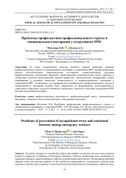 ПРОБЛЕМЫ ПРОФИЛАКТИКИ ПРОФЕССИОНАЛЬНОГО СТРЕССА И ЭМОЦИОНАЛЬНОГО ВЫГОРАНИЯ У СОТРУДНИКОВ МЧС