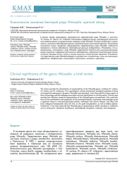 Клиническое значение бактерий рода Weissella: краткий обзор