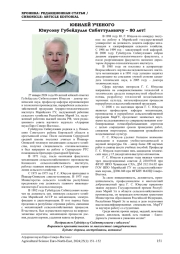 Юнусову Губейдулле Сибяттуловичу – 80 лет!