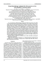 Integrating landscape ecological risk with ecosystem services in the Republic of Tatarstan, Russia