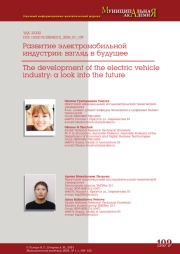 РАЗВИТИЕ ЭЛЕКТРОМОБИЛЬНОЙ ИНДУСТРИИ: ВЗГЛЯД В БУДУЩЕЕ