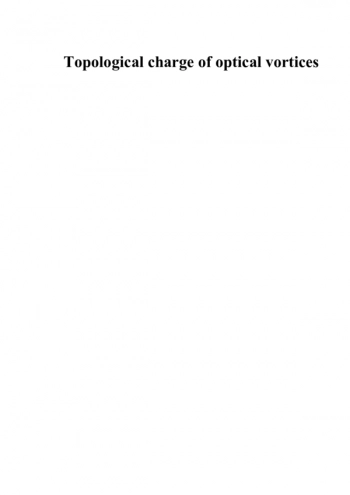 Topological charge of optical vortices