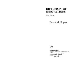Diffusion of innovations, изд. 3
